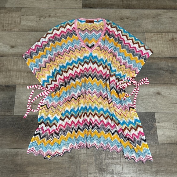 Brand new Missoni zig zag chevron crochet knit kaftan beach cover up dress - Picture 3 of 6